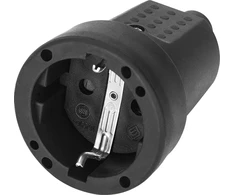 Orno Lizdas Schuko mini lizdas, IP44 su įžeminimu, juodas, Schuko versija, 16A, 230V, 25 vnt.