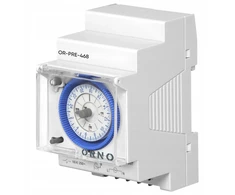Orno Mechaniczny Mechaninis laikmatis, 3 moduliai, 24 valandos, mažiausiai 15 minučių, 110–230 V kintamoji srovė, 200 valandų rezervas