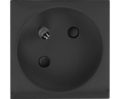 Orno NOEN FR, modulinis lizdas 45x45mm kampinis - 45° 1x2P+Z, E tipo prancūziškas, 16A 250V, juodas