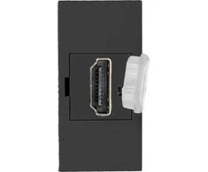 Orno NOEN HDMI, modulinis lizdas 22,5x45 mm HDMI su apsauginiu dangteliu, juodas