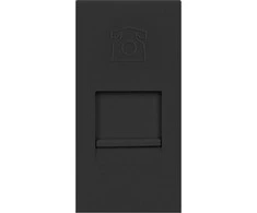 Orno NOEN RJ11, modulinis lizdas 22,5x45mm telefonas RJ11, juodas