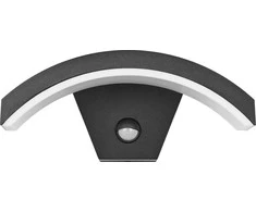 Lubinis šviestuvas Orno PILEA LED 9W, sodo šviestuvas su PIR jutikliu, 700lm, IP54, 4000K, juodas