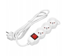 Orno Przedłużacz Prailgintuvas 3x2P+Z, ĮJUNGTA/IŠJUNGTA, 1,4m, 3x1mm², baltas