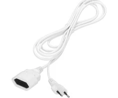 Orno Przedłużacz Vieno lizdo plokščias buitinis prailgintuvas, 1x2P, 1,5m, PVC kabelis H03VV-F 2x0,75mm², 230VAC