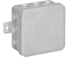 Orno Puszka CLICK skirstomoji dėžutė, IP54, 12 įvadų, 75x75x41mm, pilka, 66 vnt.