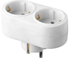 Orno Rozgałęźnik Ovalus skirstytuvas 2x 2P+Z Schuko, baltas