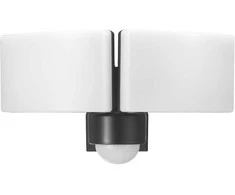 Orno TOS DUO LED 2x20W dvigubas sodo prožektorius su PIR, 2x1600lm, IP65, 4000K, PC, pilkas