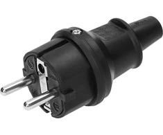 Orno Wtyczka Uni-Schuko mini kištukas, IP44, juodas, 16A, 230V