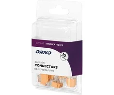 Orno Złączka 2 laidų įspaudžiama instaliacinė jungtis; 0,75–2,5 mm² laidui; IEC 300 V / 24 A; 10 vnt. lizdinėje pakuotėje.