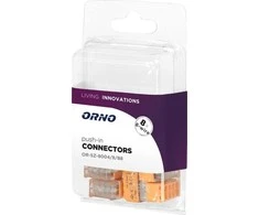 Orno Złączka 8 laidų įspaudžiama instaliacinė jungtis; 0,75–2,5 mm² laidui; IEC 300V/24A; 8 vnt. lizdinė pakuotė.