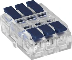 Orno Złączka 3 laidų, dvipusė kompresinė instaliacinė jungtis; bet kokiam 0,75–4 mm² laidui; IEC 250V/32A; 50 vnt.