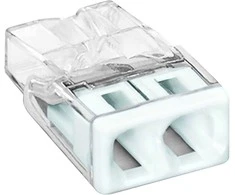 Orno Złączka „Wago“ 2 takelių jungtis, modelis: 2273-202, nuo 0,5 iki 2,50 mm², 10 vnt.