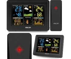 Berdsen Meteorologinė stotelė su ekranu BD-907, juoda