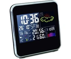 Terdens ELEKTRONINIS LAUKO/VIDAUS TERMOMETRAS SU SPALVOTU LCD EKRANU
