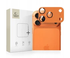 „Tech-Protect Camfull Fit+“ kameros objektyvo stiklas, skirtas „iPhone 17 Pro“ – oranžinis