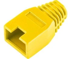 Osłona Guminis dangtelis 8p8c RJ45 kištukui, geltonas