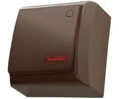 Ospel ŁN-6BS/24 BIS Mygtukas /skambutis/ su foniniu apšvietimu, raudonas ŁN-6BS/24