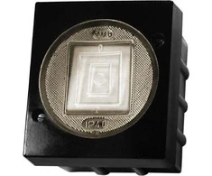 Ospel ŁNH-2LC/25 LAMBDA Hermetinis šviestuvo jungiklis IP44 juoda ŁNH-2LC/25