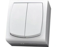 Ospel ŁNH-2N/00 MADERA Hermetiškas sietyninis jungiklis IP44 balta ŁNH-2N/00
