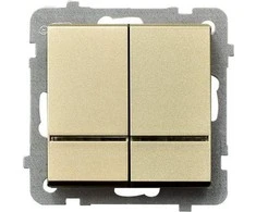 Ospel Sonata 16AX IP20 žvakidės jungtis su šampano aukso šviestuvu (LP-2RS / m / 39)
