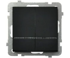 Ospel Sonata 16AX IP20 žvakidės jungtis su juodu metaliniu apšvietimu (LP-2RS / m / 33)