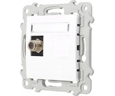 Ospel antenos lizdas Ospel Szafir GPA-1ZF/m/00 tipo F, vienas baltas