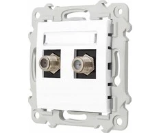 Ospel antenos lizdas Ospel Szafir GPA-2ZF/m/00 tipo F dvigubas baltas