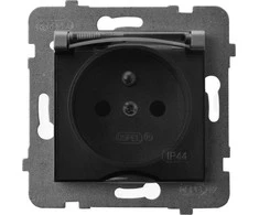 Ospel ARIA Purslams atsparus lizdas su IP44 permatomu dangteliu pilkas matinis GPH-1UZ/m/70/d