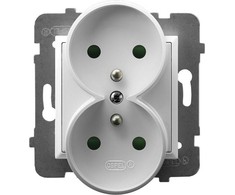 Ospel GP-2URZP/m/00 ARIA Dvigubas lizdas su srovės kelio sklendėmis, baltas GP-2URZP/m/00