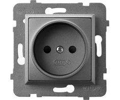 Ospel ARIA Vienvietis lizdas, matinis pilkas GP-1U/m/70