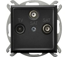 Ospel ARIA RTV-SAT lizdas su dviem SAT išėjimais juodo metalo GPA-U2S / m / 33
