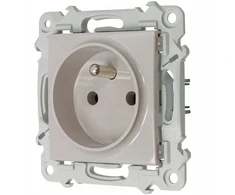 Ospel CF307 Viengubas lizdas su įžeminimu kašmyro smėlio spalvos GP-1ZZ/m/83