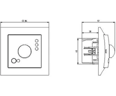 Ospel Judesių jutiklis IMPRESJA 136°/3-5min/7m/230V smėlio sp.