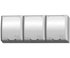 Ospel GNH-3HZ/00/w FALA Lizdas hermetiškas trigubas su/u IP44 atvartas balta GNH-3HZ/00/w