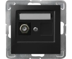 Ospel IMPRESJA Vienas F tipo antenos lizdas, juodas metalinis GPA-1YF/m/33