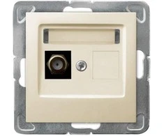 Ospel GPA-1YF/m/27 IMPRESJA Lizdas vienos antenos tipo F ecru GPA-1YF/m/27