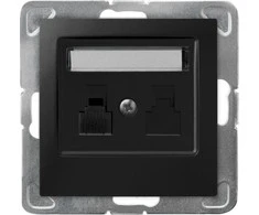 Ospel IMPRESJA Vienvietis telefono lizdas, juodas metalinis GPT-1Y/m/33
