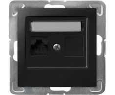 Ospel IMPRESJA Vienas kompiuterio lizdas, 5e kat. MMC, juodas metalinis GPK-1Y/K/m/33