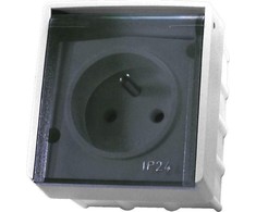 Ospel GNH-1LZ/00/d LAMBDA Lizdas hermetiškas vienvietis su/u IP44 dūmų sklendė balta GNH-1LZ/00/d