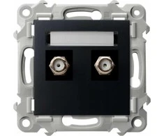 Ospel antenos lizdas Ospel Szafir GPA-2ZF/m/33 tipo F dvigubas juodas metalinis