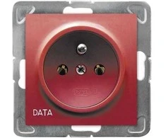 Ospel GP-1YZD/m/00 IMPRESJA Vienvietis lizdas su/be DATA raudona GP-1YZD/m/00