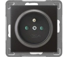 Ospel Vieno įspaudimo lizdas su įžeminimo ir antracito apertūra (GP-1YZP / m / 50)