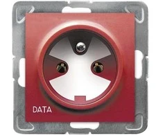 Ospel GP-1YZK/m/00 ĮSPĖJIMAS Lizdas single su/u DATA su key raudonas GP-1YZK/m/00