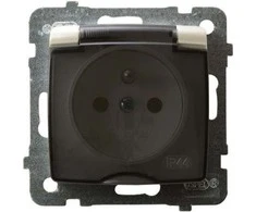 Ospel GPH-1SZ/m/42/d KARO Lizdas nepralaidus purškimui su/u IP44 atvartas permatomas ecru pearl sp. GPH-1SZ/m/42/d