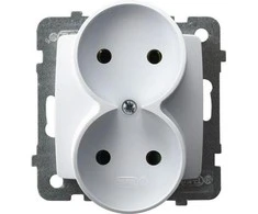 Ospel GP-2SR/m/00 KARO Lizdas podwójne b/u balta GP-2SR/m/00