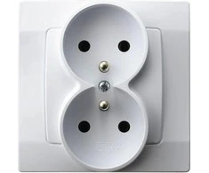 Ospel GP-2SZ/00 KARO Lizdas podwójne su/u balta GP-2SZ/00