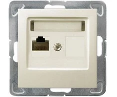 Ospel GPK-1Y/K/m/27 IMPRESJA Vienas kompiuterio lizdas RJ45 kat.5e MMC ecru GPK-1Y/K/m/27