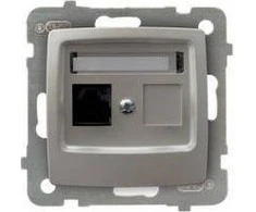 Ospel Kompiuterio lizdas Karo vienas RJ45 cat.5E MMC sidabro perlas (GPK-1S / K / m / 43)