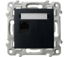 Ospel Ospel Szafir GPK-1Z/K/m/33 vienvietis kompiuterio lizdas, kat. 5e MMC, juodas metalinis