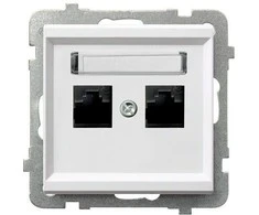 Ospel Sonata kompiuterio lizdai dviviečiai 2xRJ45 5E (GPK- 2R / K / m / 00)